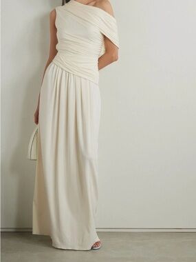 Altuzarra Delphi One Shoulder Gathered Maxi Dress